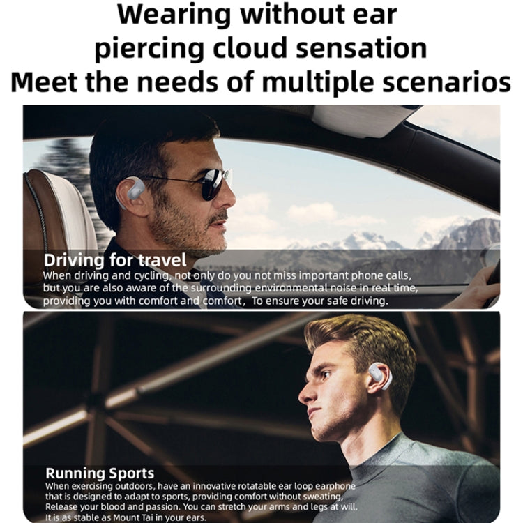 OWS Hanging Ear Bluetooth Earphones With Digital Display Charging Compartment(Skin Color) - Bluetooth Earphone by buy2fix | Online Shopping UK | buy2fix