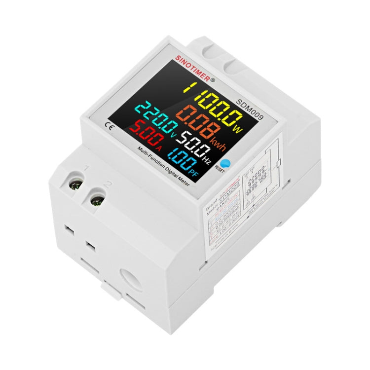 SINOTIMER SDM009 Din Rail Single-Phase Voltage Current Frequency Power Factor Electricity Multifunctional Meter, Model: AC250-450V External - Current & Voltage Tester by SINOTIMER | Online Shopping UK | buy2fix