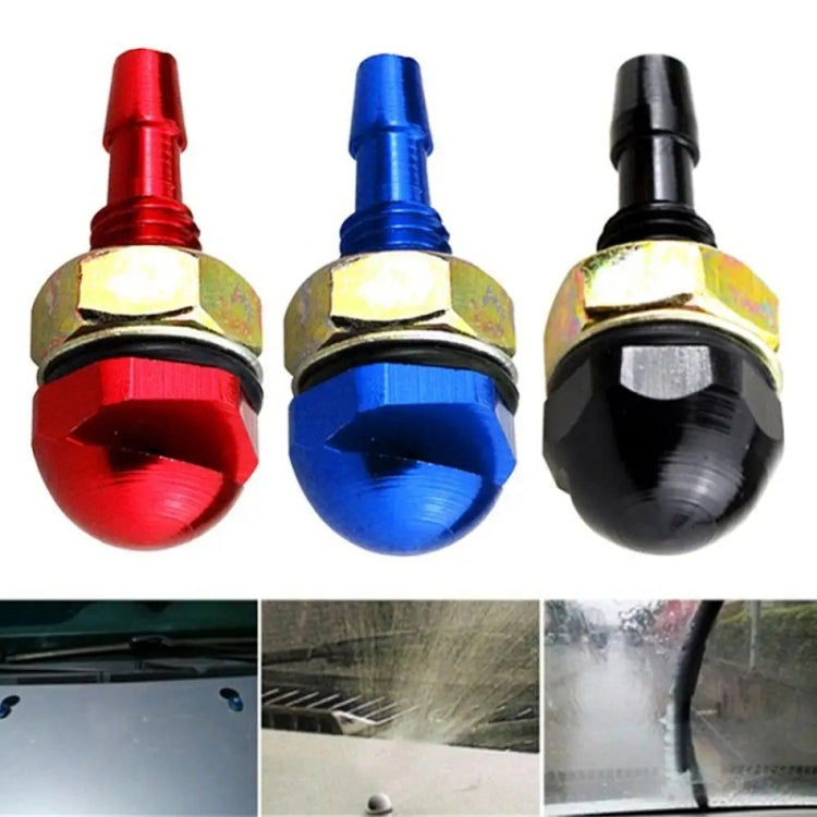 2pcs /Set Automotive Glass Washer Sprayer Aluminum Cap Nozzle(Black) - Windscreen Wipers by buy2fix | Online Shopping UK | buy2fix