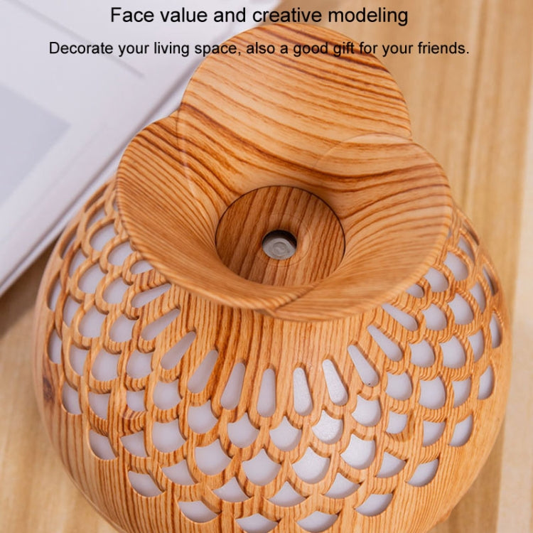 LED Light Aromatherapy Diffuser Home Small Vase Quiet Humidifier Aromatherapy Diffuser 2 In 1(Dark Wood) - Air Purifiers & Accessories by buy2fix | Online Shopping UK | buy2fix