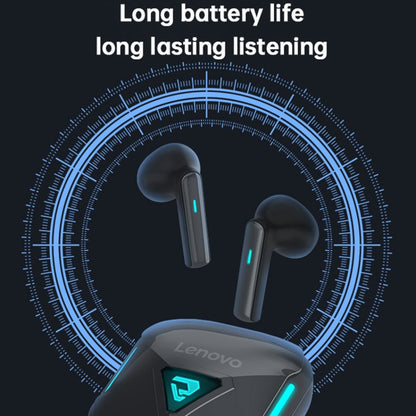 Lenovo TG132 Wireless Bluetooth 5.3 Earphones Sensorless Delay Ultra Long Life Sports Music Game Gaming Use(Black) - Bluetooth Earphone by Lenovo | Online Shopping UK | buy2fix