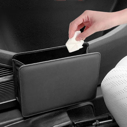 Car Folding Trash Can Multifunctional Seatback Hanging Storage Box(Beige) - Stowing Tidying by buy2fix | Online Shopping UK | buy2fix
