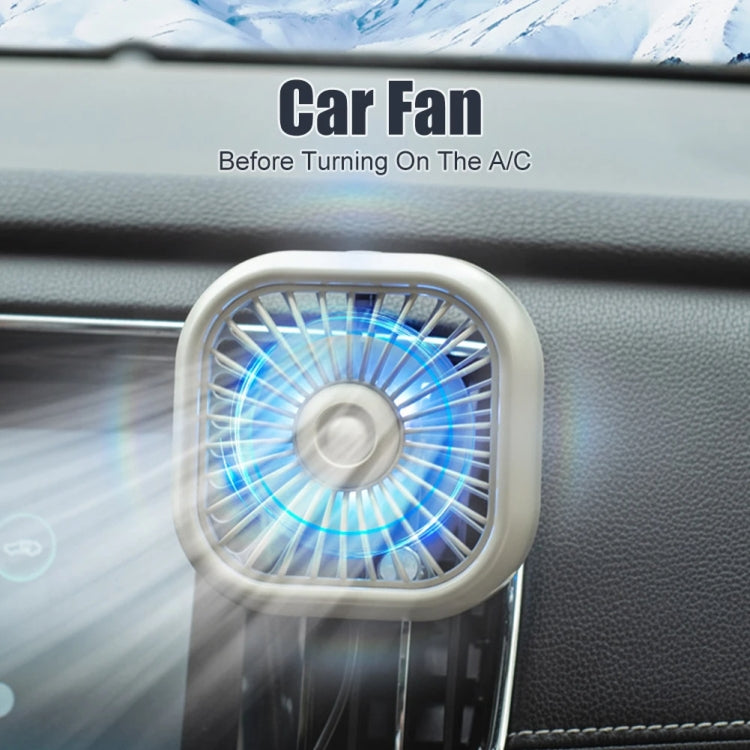 F11 Car USB Colorful Gradient Light Cooling Fan Automotive Interior, Color: Black - Heating & Fans by buy2fix | Online Shopping UK | buy2fix