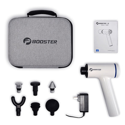 Booster S2 Vibrating Muscle Massager Portable Fitness Electric Fascial Relaxer, CN Plug(White) - Massage gun & Accessories by Booster | Online Shopping UK | buy2fix