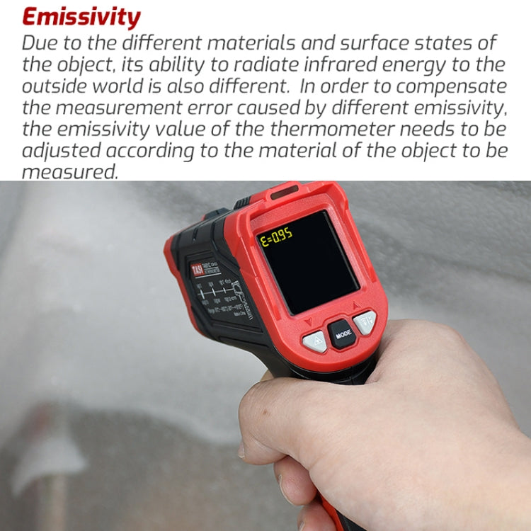 TASI TA601C -50-880 Degrees Celsius Infrared Thermometer Electronic Color Screen Thermometer - Thermostat & Thermometer by TASI | Online Shopping UK | buy2fix