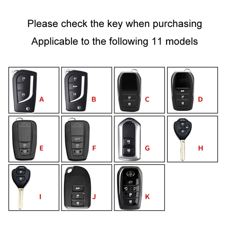 For Toyota Car Key Cover Multifunctional Keychain Anti-lost Number Plate, Style: D - Car Key Cases by buy2fix | Online Shopping UK | buy2fix