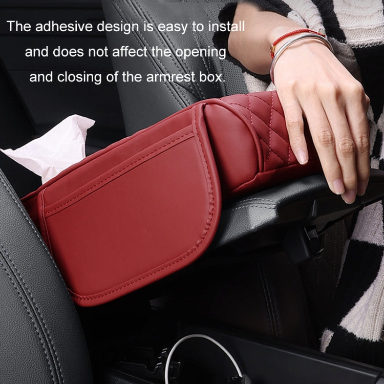 Car Armrest Box Booster Pad Widened Interior Tissue Box, Color: Black Red - Stowing Tidying by buy2fix | Online Shopping UK | buy2fix