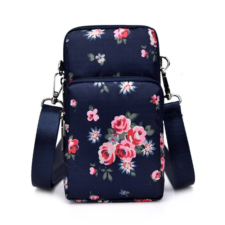 Printed Crossbody Mobile Phone Bag Mini Wallet With Arm Band, Style: Rural Flower - Single-shoulder Bags by buy2fix | Online Shopping UK | buy2fix