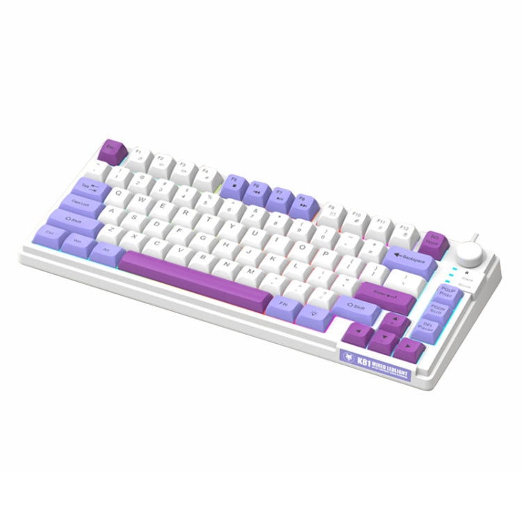 XUNSVFOX K81 Laptop Gaming Office Wired Illuminated Keyboard(Violet) - Wired Keyboard by XUNSVFOX | Online Shopping UK | buy2fix