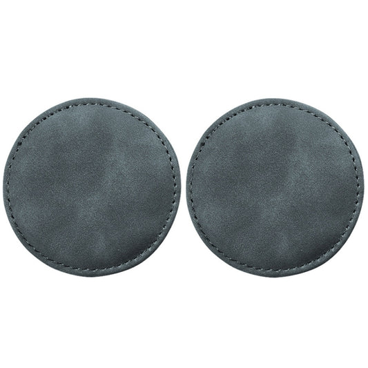 2pcs/ Set Car Suede Anti-Slip Water Coaster Car Interior Decoration(Gray) - Car Drink Holders by buy2fix | Online Shopping UK | buy2fix
