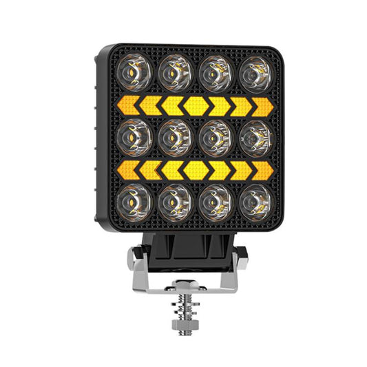 4 Inch Square Mixed Luminous Double Arrow Angel Eye Car Work Light(X4) - Work Lights by buy2fix | Online Shopping UK | buy2fix