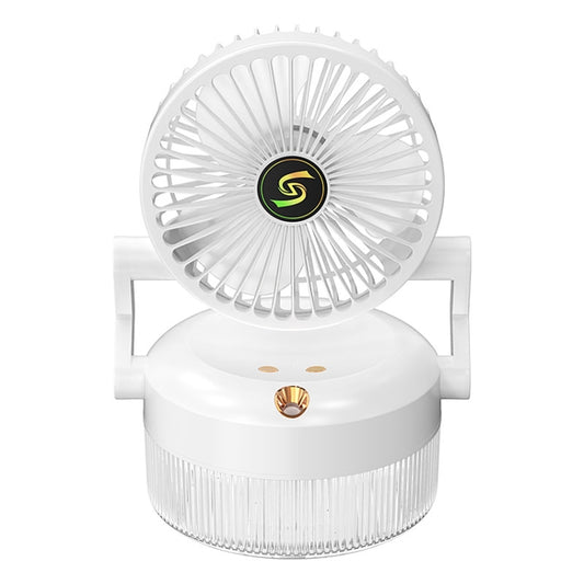 USB Charging Folding Desktop Spray Humidification Fan with Night Light(White) - Electric Fans by buy2fix | Online Shopping UK | buy2fix