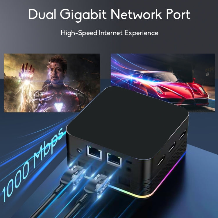 T9 Plus N100 DDR5 8G+512G UK Plug 12th Alder Lake Dual Gigabit LAN+3 HDMI 4K HD Pocket Mini PC - Windows Mini PCs by buy2fix | Online Shopping UK | buy2fix