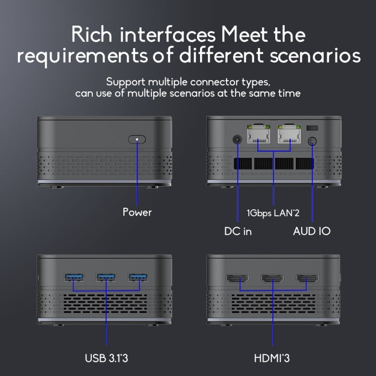 T9 Plus N100 DDR5 16G+0G EU Plug 12th Alder Lake Dual Gigabit LAN+3 HDMI 4K HD Pocket Mini PC - Windows Mini PCs by buy2fix | Online Shopping UK | buy2fix