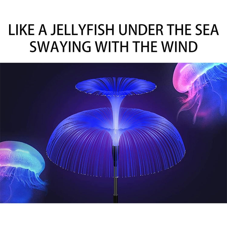 Solar Fiber Optic Light Double Layer Jellyfish Light LED Outdoor Garden Decoration Atmosphere Lamp, Style: Basic Model - Solar Lights by buy2fix | Online Shopping UK | buy2fix