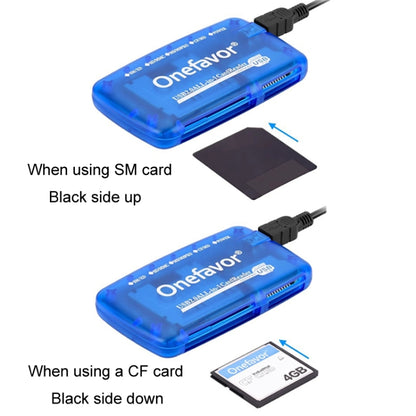 Onefavor All-In-One Card Reader Support SM / XD / SD / MMC / MS / CF Card, Model: Card Reader -  by Onefavor | Online Shopping UK | buy2fix