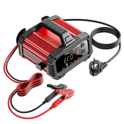 FOXSUR 25A 12V/24V Portable High-Power Car Ship Motorcycle Charger(UK Plug) - Battery Charger by FOXSUR | Online Shopping UK | buy2fix