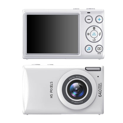 2.8-Inch Display Digital Camera 64MP 4K HD Camcorder With 18x Digital Zoom(White) - Video Cameras by buy2fix | Online Shopping UK | buy2fix