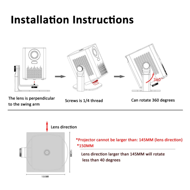 Projector 360 Degree Rotating Bracket Projection Flip Stand(White) - Other by buy2fix | Online Shopping UK | buy2fix