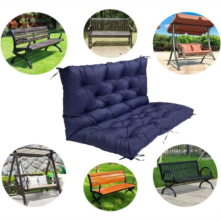 Outdoor Home Patio Soft Waterproof Sunscreen Bench Chair Cushion, Size: 100x100x10cm(Black) - Cushions & Pillows by buy2fix | Online Shopping UK | buy2fix