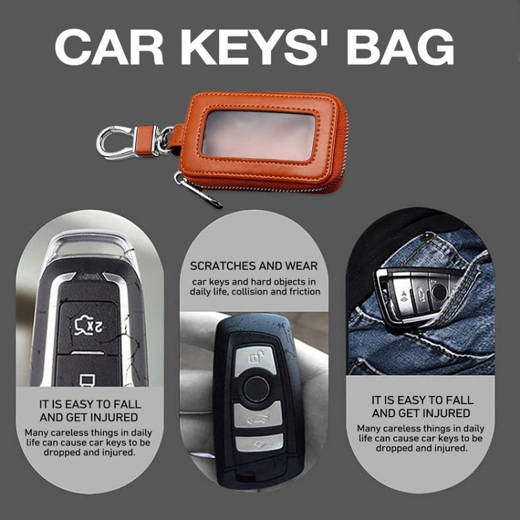 Car Remote Control Universal Visible Zipper Key Case(Black) - Car Key Cases by buy2fix | Online Shopping UK | buy2fix