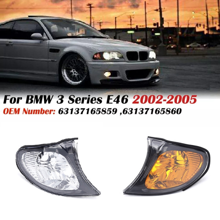 For 2002-2005 BMW 3 Series E46 Car Front Corner Parking Turn Signal Lights(White Left OE 63137165859) - Arrow Turn Lights by buy2fix | Online Shopping UK | buy2fix