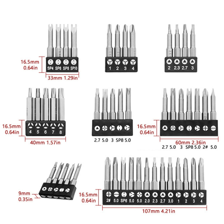 4pcs / Set Y-Shaped Chrome Vanadium Steel Bit Set Appliance Repair Electrical Drill Accessories With Magnetic - Drill & Drill Bits by buy2fix | Online Shopping UK | buy2fix