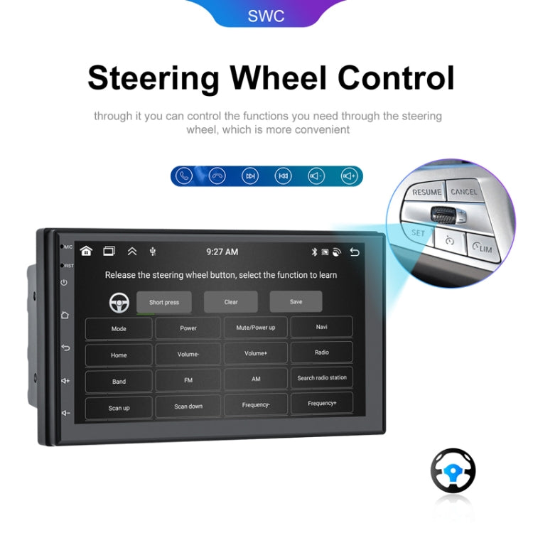 9inch Android 13.0 Dual Butt Universal Wireless Carplay Car Navigation Center Control All-In-One Monitor(Standard+AHD Camera) - Car MP3 & MP4 & MP5 by buy2fix | Online Shopping UK | buy2fix