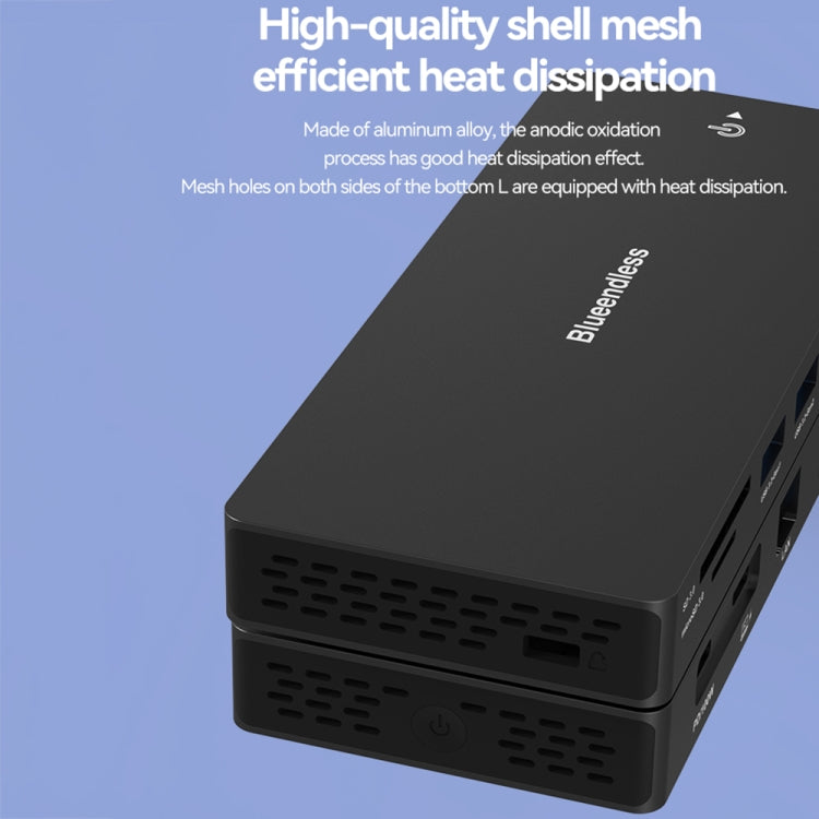 Blueendless 12-In-1 HD Multifunctional Docking Station 10Gbps Splitter With Switch(8K+4K HDMI x 2) - USB HUB by Blueendless | Online Shopping UK | buy2fix