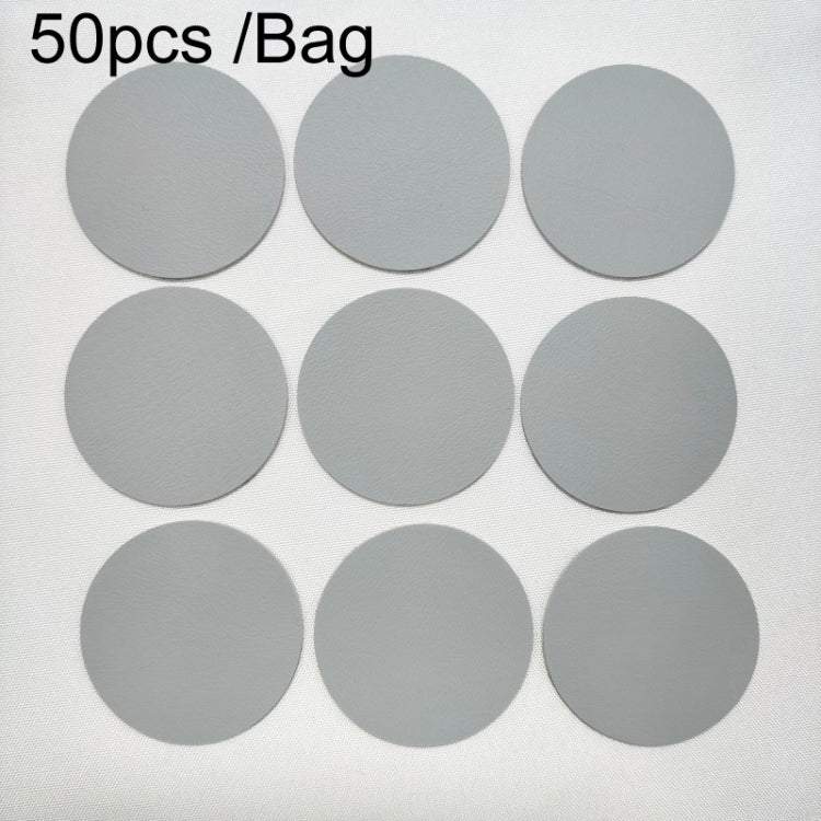 50pcs /Bag Strong Self-adhesive Leather Repair Sticker Sofa Car Seat Hole PU Leather Patch(Grey) - Sticker Tools by buy2fix | Online Shopping UK | buy2fix