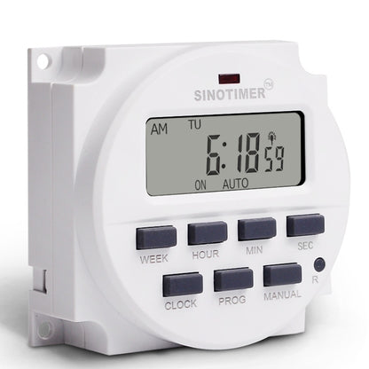 SINOTIMER TM618SH  1 Second Interval Digital LCD Timer Switch Programmable Time Relay 24V - Switch by SINOTIMER | Online Shopping UK | buy2fix