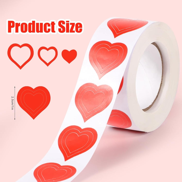 500pcs /Roll Red Heart Tanning Sunbathing Stickers Self Adhesive Body Stickers - Sticker & Tags by buy2fix | Online Shopping UK | buy2fix