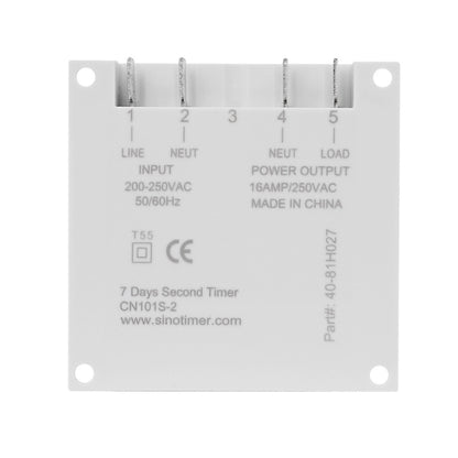 SINOTIMER CN101S-110V 1 Second Interval Digital LCD Timer Switch 7 Days Weekly Programmable Time Relay - Switch by SINOTIMER | Online Shopping UK | buy2fix