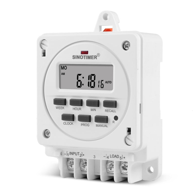 SINOTIMER TM618E -2 220V Smart Digital 7 Days Programmable Timer Switch 16A Controller With Mounting Base - Switch by SINOTIMER | Online Shopping UK | buy2fix