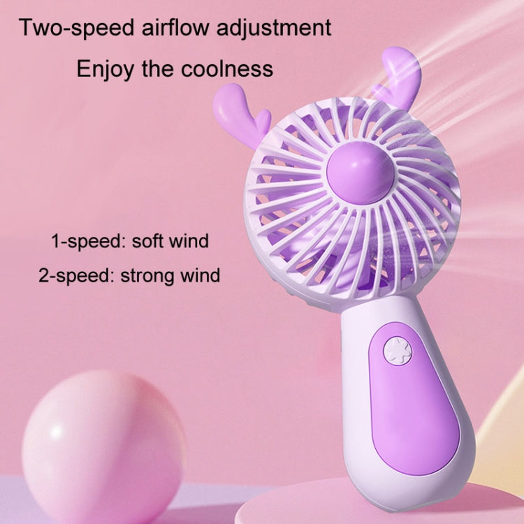 Cute Cartoon Handheld Small Fan Mini Portable USB Charging Fan, Size: Bear(Blue) - Electric Fans by buy2fix | Online Shopping UK | buy2fix