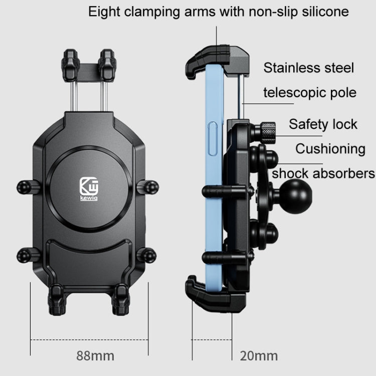 Kewig Motorcycle Octopus Holder Anti-Theft Motorcycle Cell Phone Mounts, Model: M26-C7 - Holder by Kewig | Online Shopping UK | buy2fix