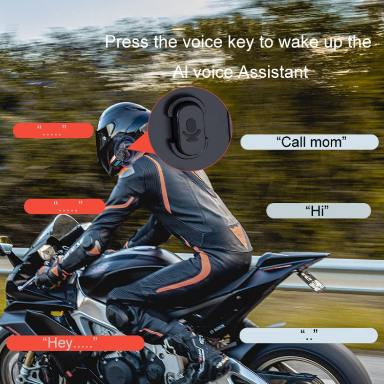 KUQIBAO Motorcycle Helmet Waterproof Bluetooth Headset With Light(Soft Microphone) - Motorcycle Walkie Talkie by KUQIBAO | Online Shopping UK | buy2fix