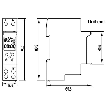 SINOTIMER TM610-2 220V 18mm Width Weekly Programmable Digital Timer Switch - Switch by SINOTIMER | Online Shopping UK | buy2fix