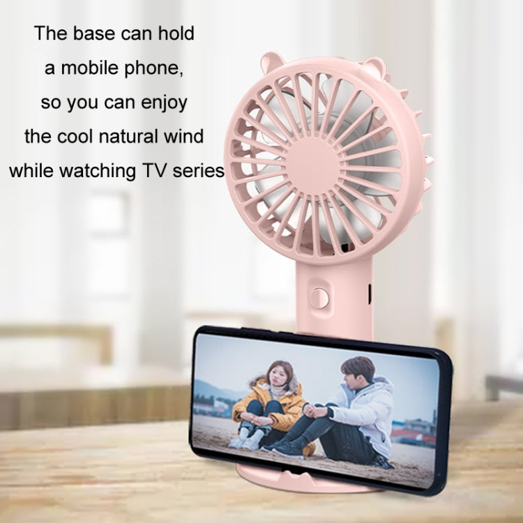 Mini USB Handheld Fan Rechargeable Portable Desktop Phone Holder(White) - Electric Fans by buy2fix | Online Shopping UK | buy2fix