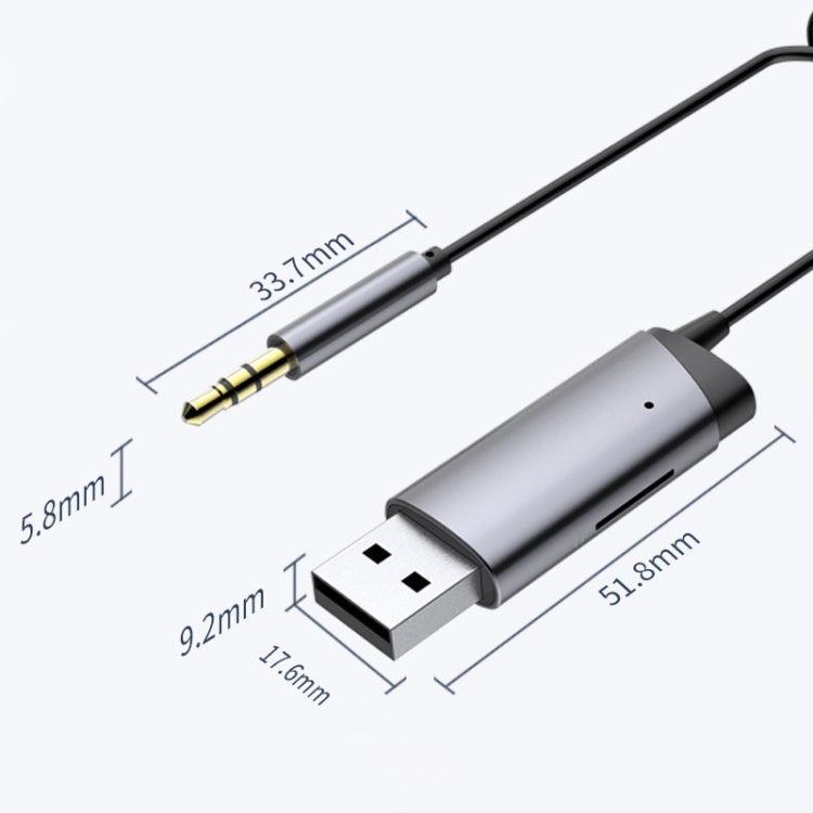 AUX Car Bluetooth Receiver Adapter 3.5mm Cell Phone Computer Connector With TF Card Slot - Bluetooth Adapters by buy2fix | Online Shopping UK | buy2fix