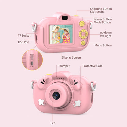 DC501 2.0-Inch 4X Zoom HD Digital Camera Mini Children Photography Camera, Color: Pink - Children Cameras by buy2fix | Online Shopping UK | buy2fix