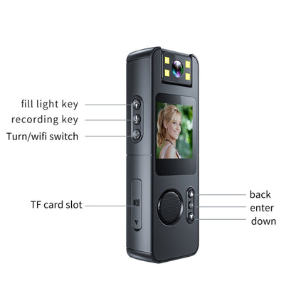 High-Definition Night Vision Portable Outdoor Sports Recorder Camera(CS11) - HAMTOD by buy2fix | Online Shopping UK | buy2fix