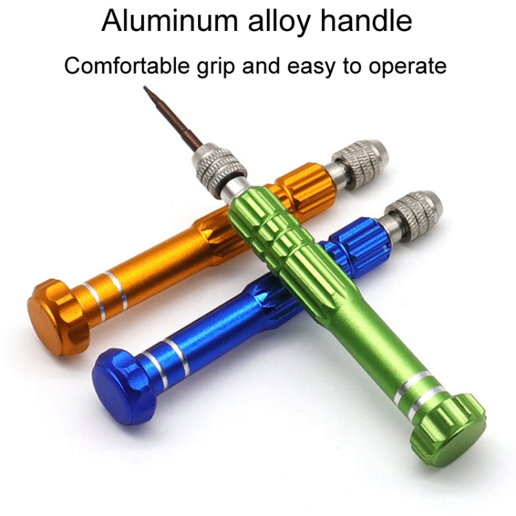 5 In 1 Aluminum Alloy Screwdriver Cell Phone Disassembly And Repair Tools(Green) - Screwdriver Set by buy2fix | Online Shopping UK | buy2fix