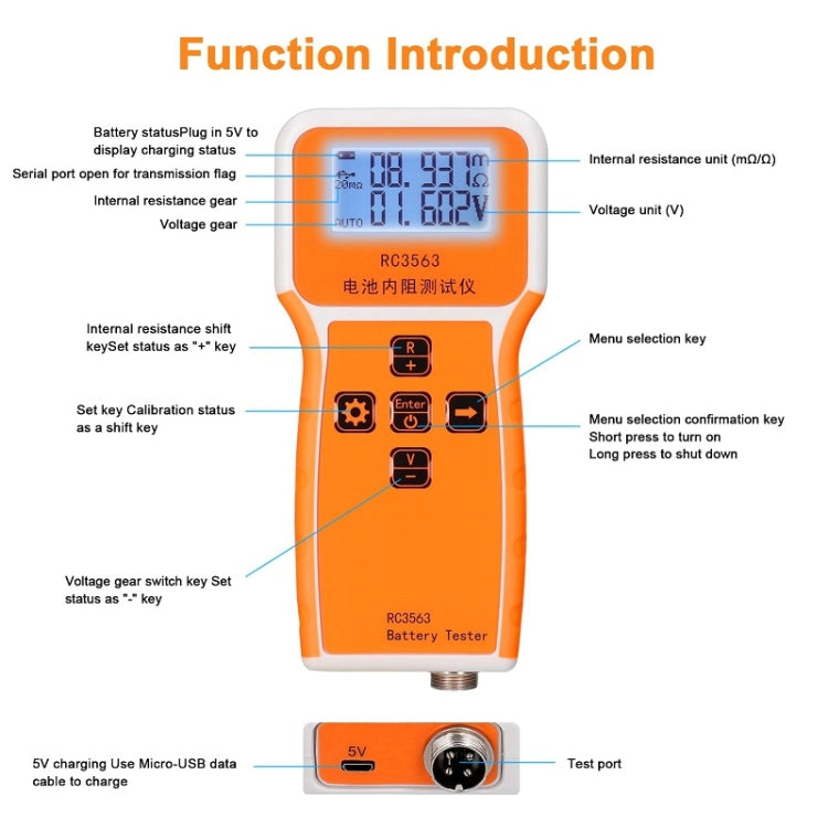 High-Precision Battery Voltage Internal Resistance Tester, Specifications: Host+Clamp - Battery & Resistance Tester by buy2fix | Online Shopping UK | buy2fix