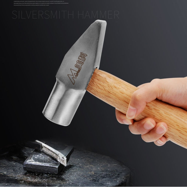 MYTEC Large Silversmith Hammer Tool Short Handled Small Hammer Handmade Round Head Duckbill Hammer - Hammer by MYTEC | Online Shopping UK | buy2fix