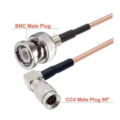 50cm CC4 Male Elbow To BNC Male Connector Cable RG179 Coaxial RF Cable - Connectors by buy2fix | Online Shopping UK | buy2fix