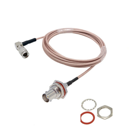 20cm CC4 Male Elbow To BNC Through Wall Waterproof Female Connector Cable RG179 Coaxial RF Wire - Connectors by buy2fix | Online Shopping UK | buy2fix