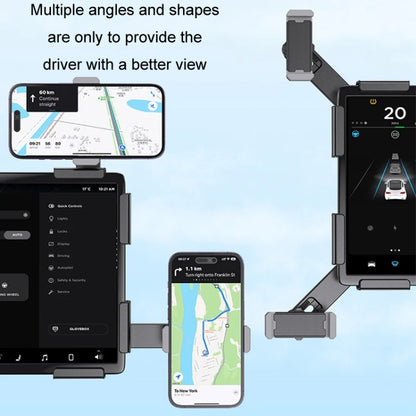 SHUNWEI Car Navigation Screen Floating Mobile Phone Holder, Style: Clip Type - Universal Car Holders by SHUNWEI | Online Shopping UK | buy2fix