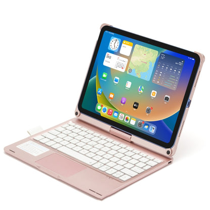 For iPad 10th Gen 10.9-inch 2022 Tablet Bluetooth Keyboard With Backlight 360 Degree Rotation(Rose Gold) - Universal by buy2fix | Online Shopping UK | buy2fix