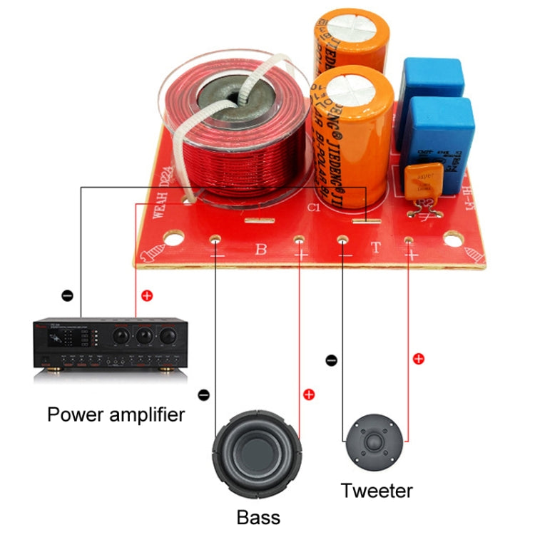 D224 High And Low 2-Way Audio Crossover Bookshelf Speaker Conversion Divider - Audio Crossover by buy2fix | Online Shopping UK | buy2fix